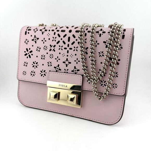 Lavender Furla Shoulder / Crossbody Bag EUC RARE - Picture 1 of 14